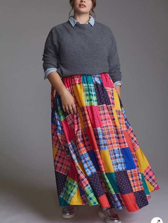 Maeve Dresses & Skirts - XL Maeve Multicolor Patchwork A-Line Maxi Skirt Anthropology sold out online
